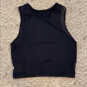 Black lululemon crop top